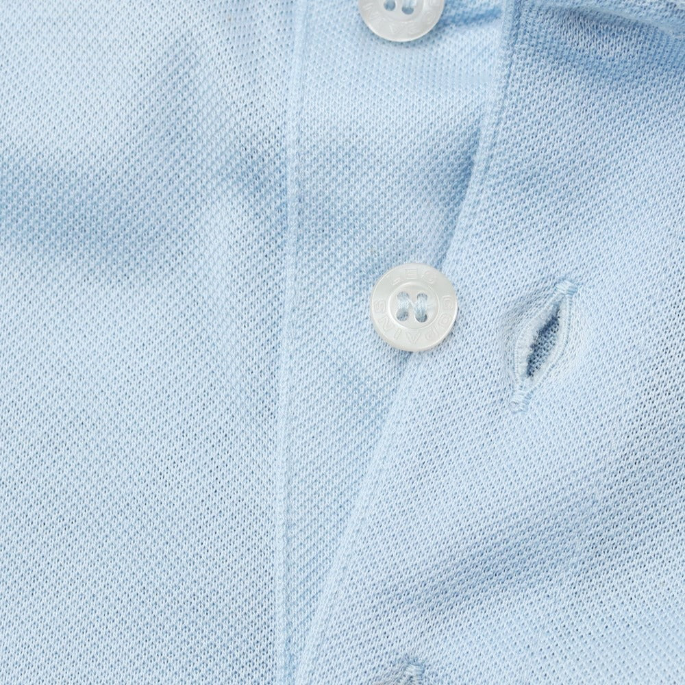 [Used] Les Copains Cotton Long Sleeve Polo Shirt Light Blue [54] [Condition Rank B] ​​[Men&