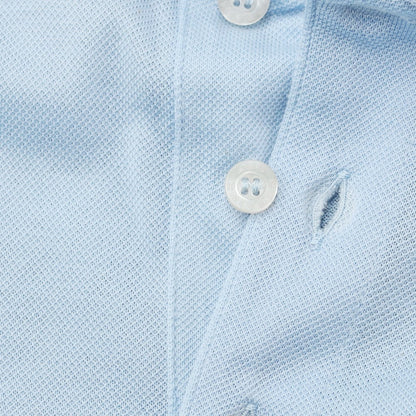 [Used] Les Copains Cotton Long Sleeve Polo Shirt Light Blue [54] [Condition Rank B] ​​[Men&