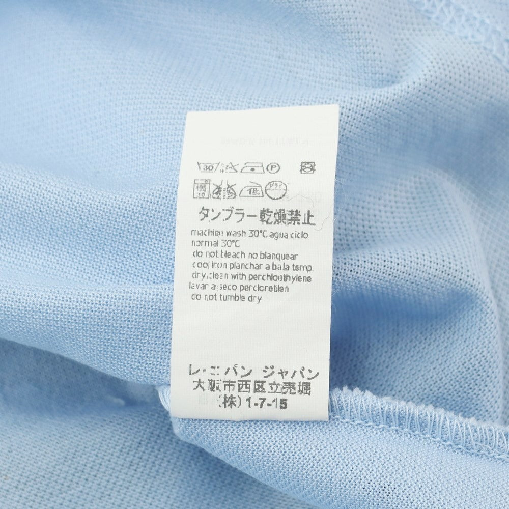 [Used] Les Copains Cotton Long Sleeve Polo Shirt Light Blue [54] [Condition Rank B] ​​[Men&