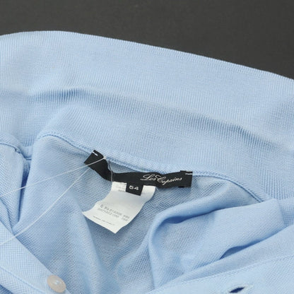 [Used] Les Copains Cotton Long Sleeve Polo Shirt Light Blue [54] [Condition Rank B] ​​[Men&