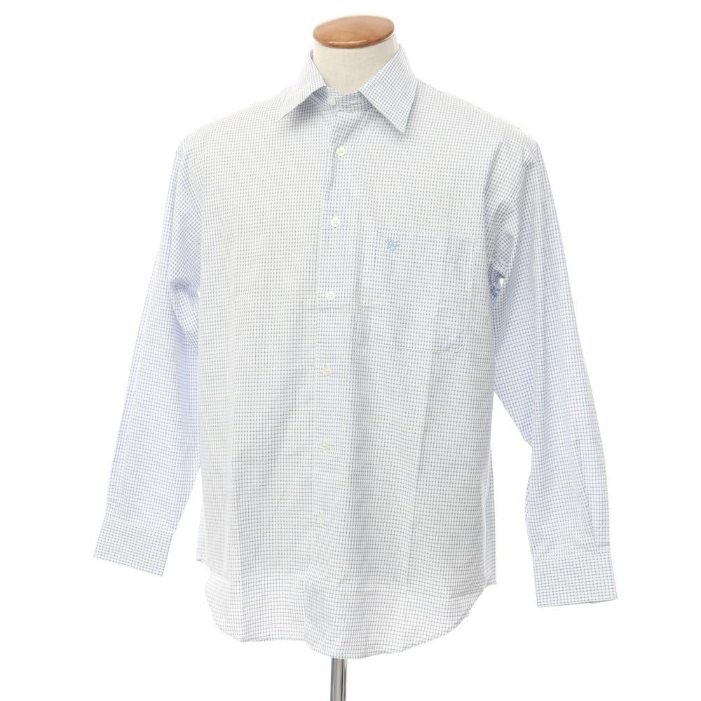 [Used] Dominique France Cotton Regular Collar Casual Shirt White x Blue [M] [Condition Rank A] [Men&