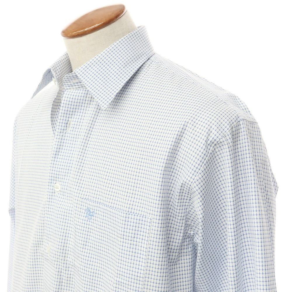 [Used] Dominique France Cotton Regular Collar Casual Shirt White x Blue [M] [Condition Rank A] [Men&