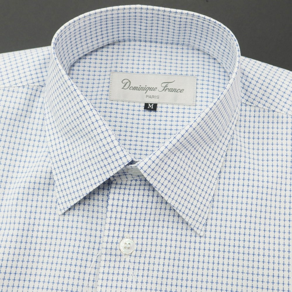 [Used] Dominique France Cotton Regular Collar Casual Shirt White x Blue [M] [Condition Rank A] [Men&