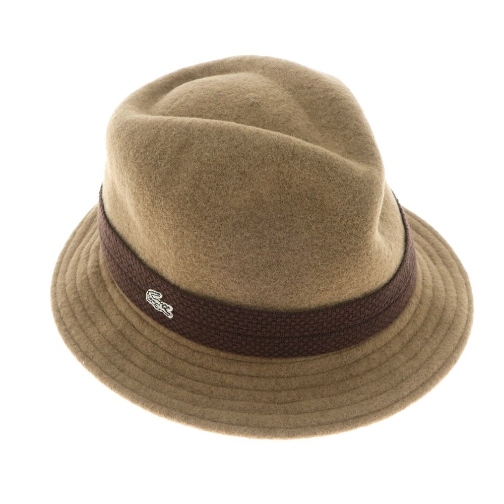 [Used] LACOSTE wool fedora hat, light brown [58cm] [Condition: B] [Men&