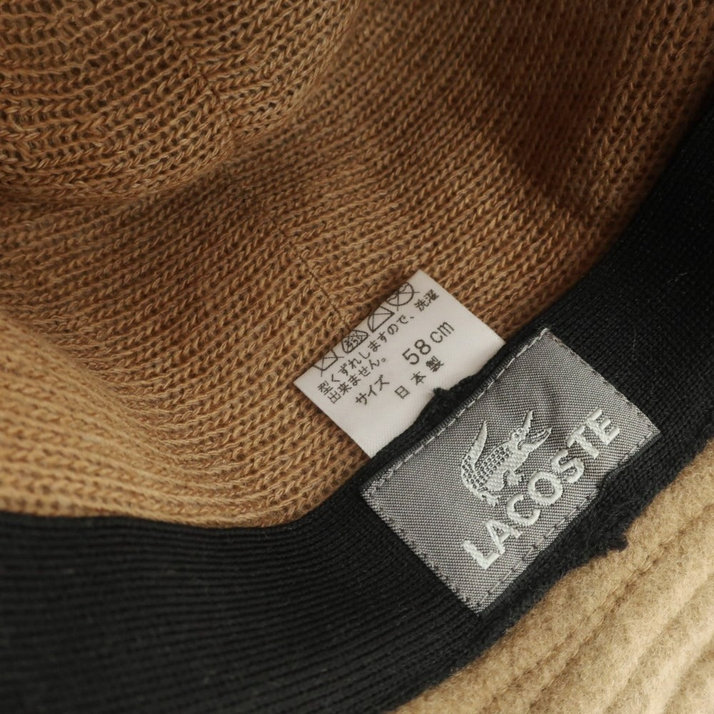 [Used] LACOSTE wool fedora hat, light brown [58cm] [Condition: B] [Men&