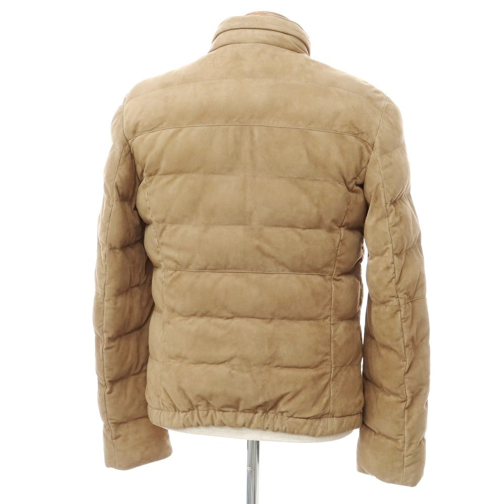 [Used] Andrea DAMICO Leather padded blouson, beige [50] [Condition rank B] ​​[Men&