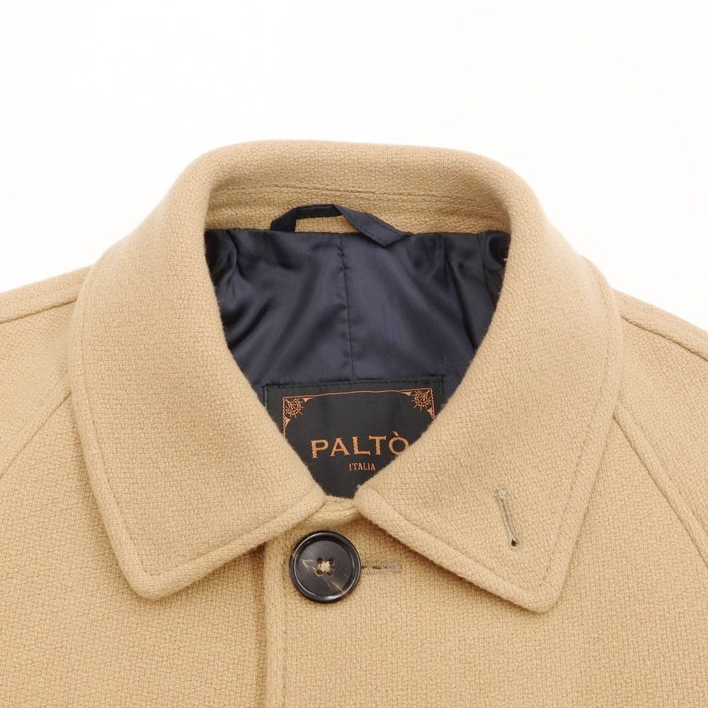 [Used] PALTO Wool Nylon Belted Balmac Coat Beige [46] [Condition Rank B] ​​[Men&