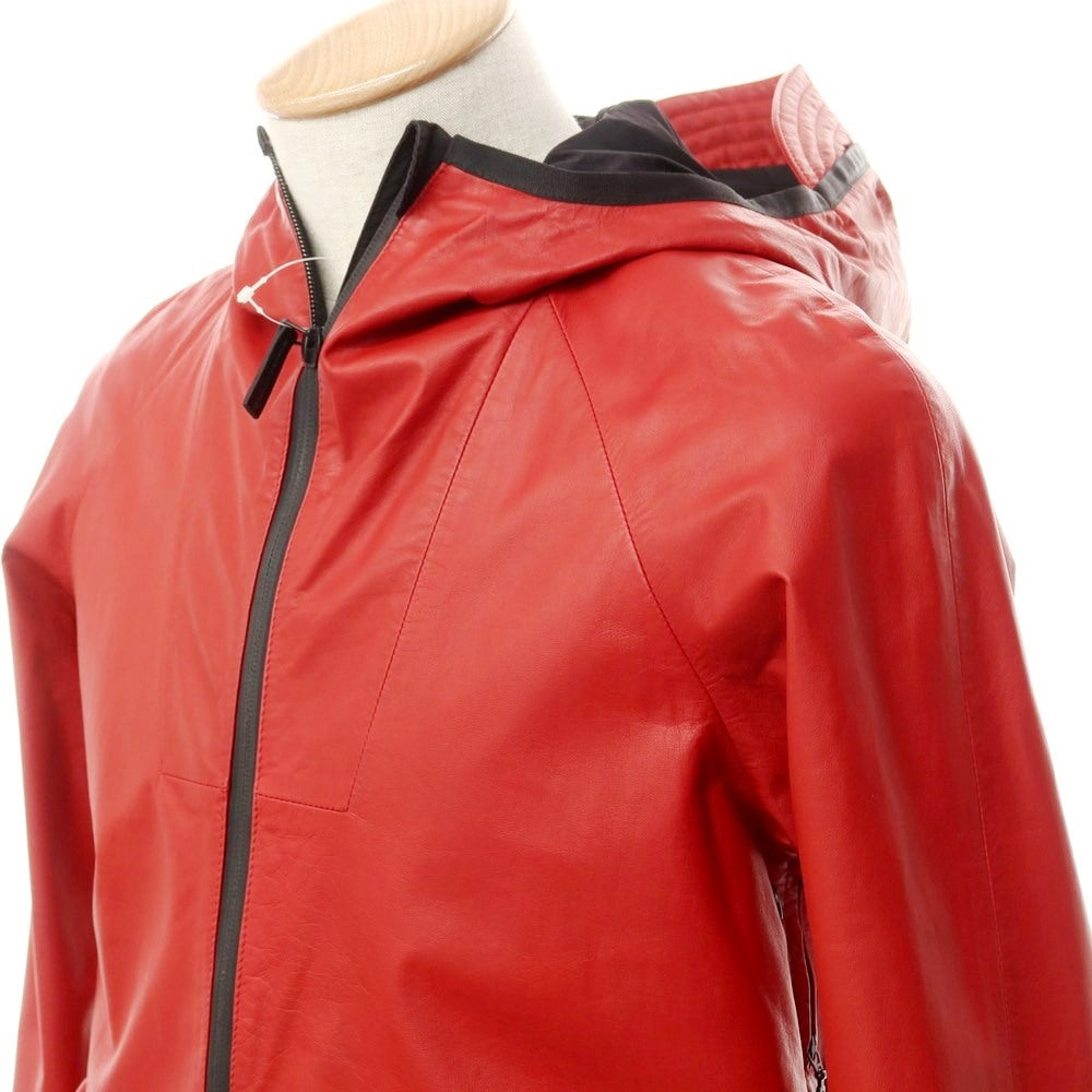 [Used] Gucci Viaggio Leather Hooded Blouson Red [44] [Condition Rank B] ​​[Men&