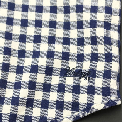 [Used] VINTAGE55 Cotton Check Hidden Button-Down Casual Shirt Navy x White [S] [Condition Rank B] [Men&