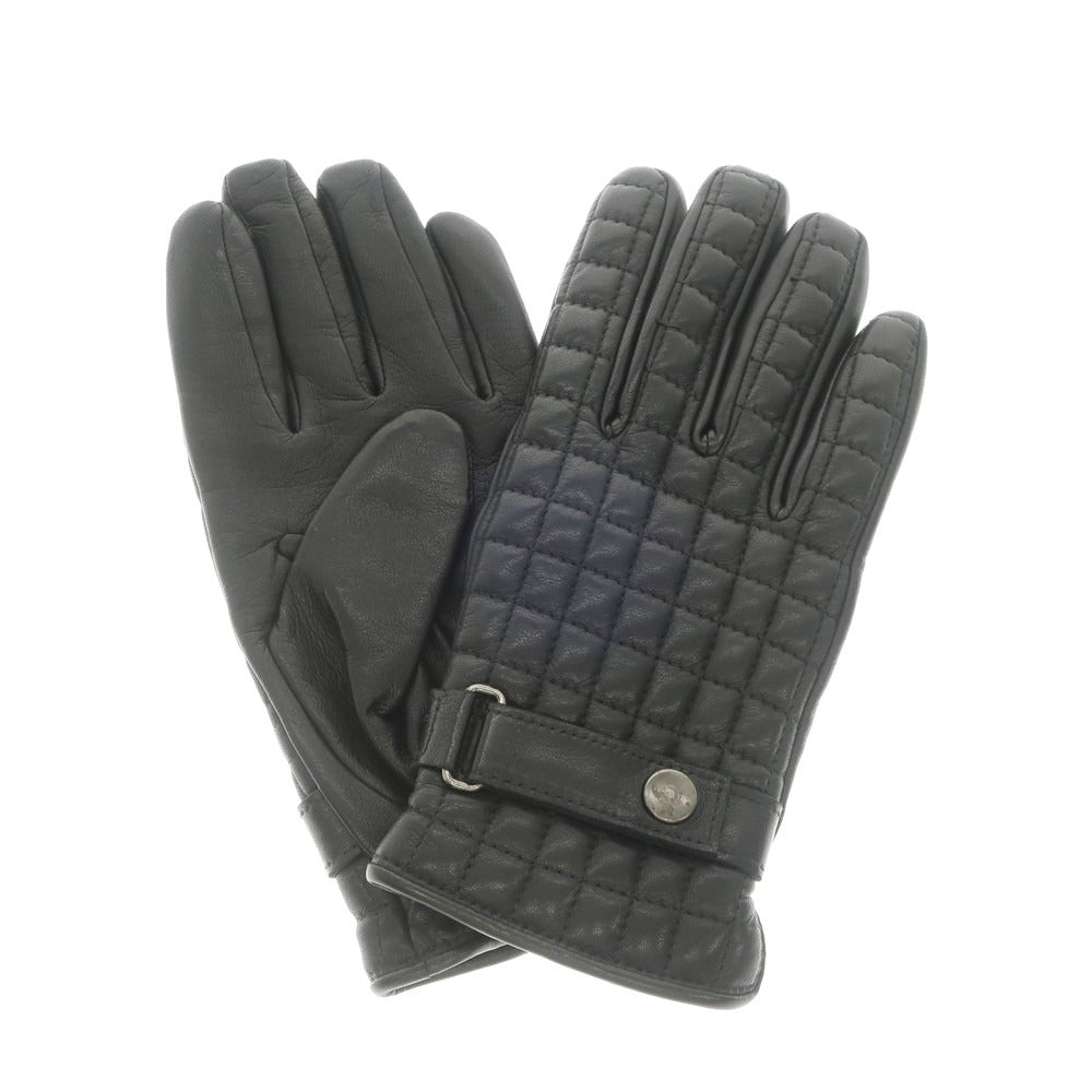 [Used] ALPO Quilted Leather Gloves Black [7 1/2] [Condition Rank B] ​​[Men&