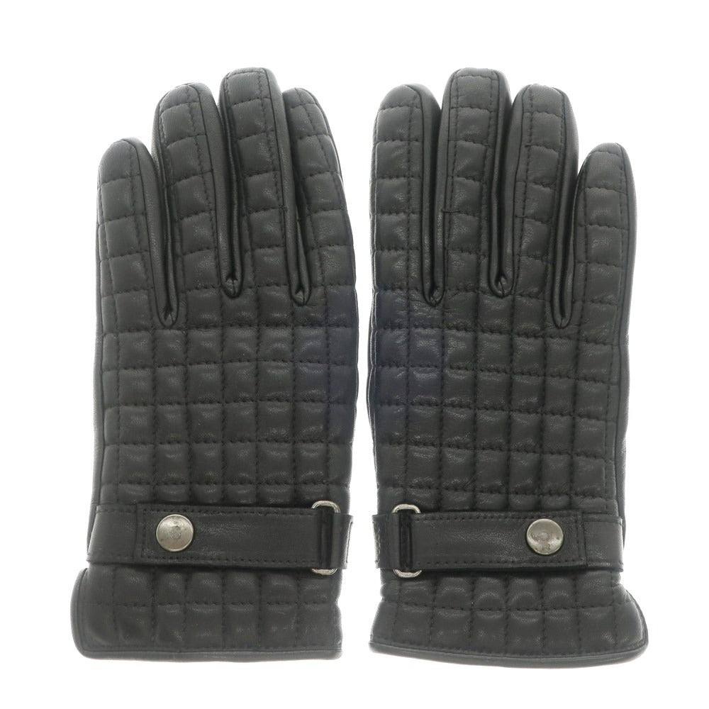 [Used] ALPO Quilted Leather Gloves Black [7 1/2] [Condition Rank B] ​​[Men&