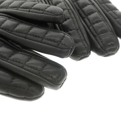 [Used] ALPO Quilted Leather Gloves Black [7 1/2] [Condition Rank B] ​​[Men&