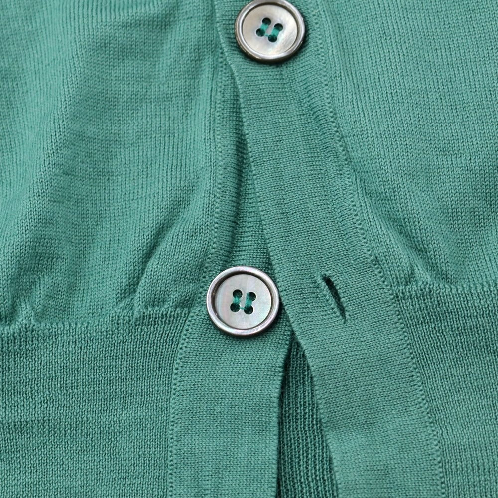 [Used] Drumohr wool cardigan, green [44] [Condition rank B] ​​[Men&