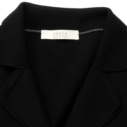 [Used] V-neck wool knit jacket cardigan black [48] [Condition rank B] ​​[Men&