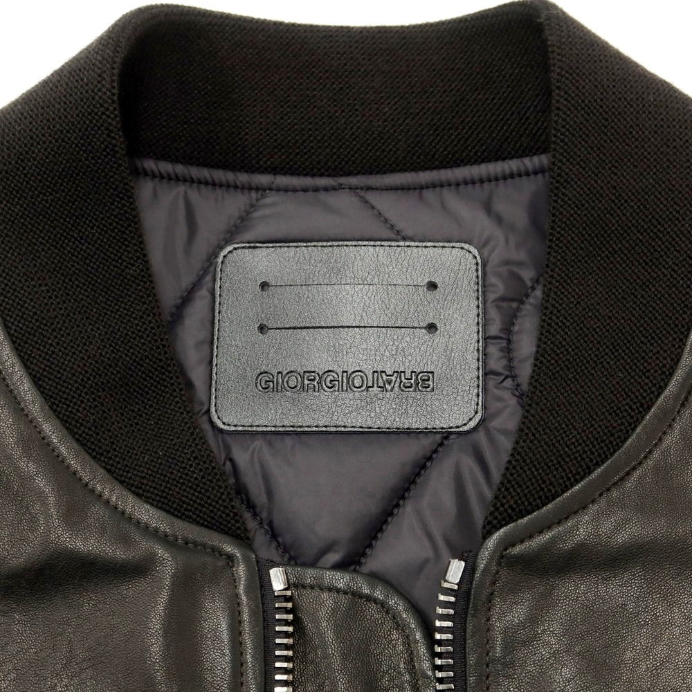 [Used] Giorgio Brato GIORGIO BRATO 2023 Autumn/Winter Sheepskin Leather MA-1 Bomber Jacket Blouson Black [L] [Condition Rank B] ​​[Men&