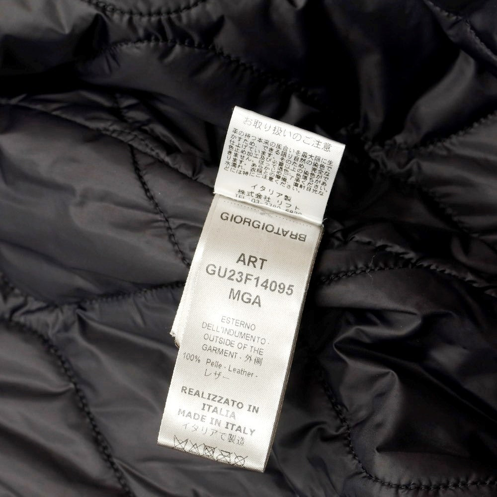 [Used] Giorgio Brato GIORGIO BRATO 2023 Autumn/Winter Sheepskin Leather MA-1 Bomber Jacket Blouson Black [L] [Condition Rank B] ​​[Men&