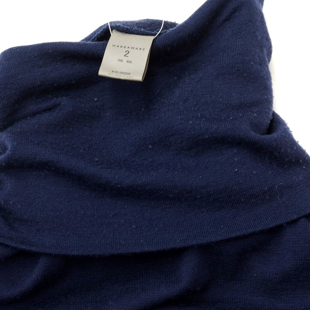 [Used] Markaware wool turtleneck pullover knit navy [2] [Condition rank C] [Men&