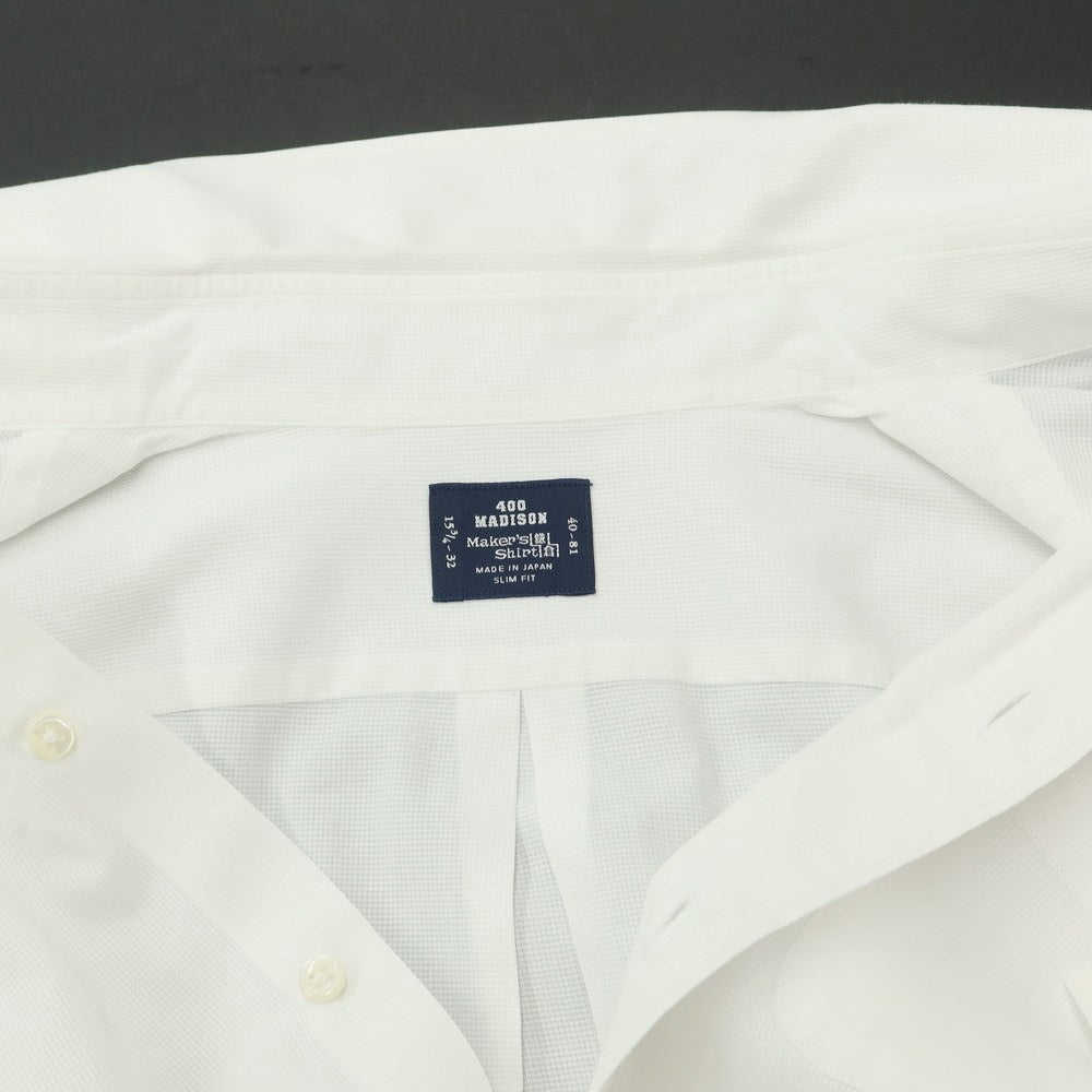 [Used] Makers Shirt Kamakura Cotton Button-down Dress Shirt White [40] [Condition Rank B] [Men&