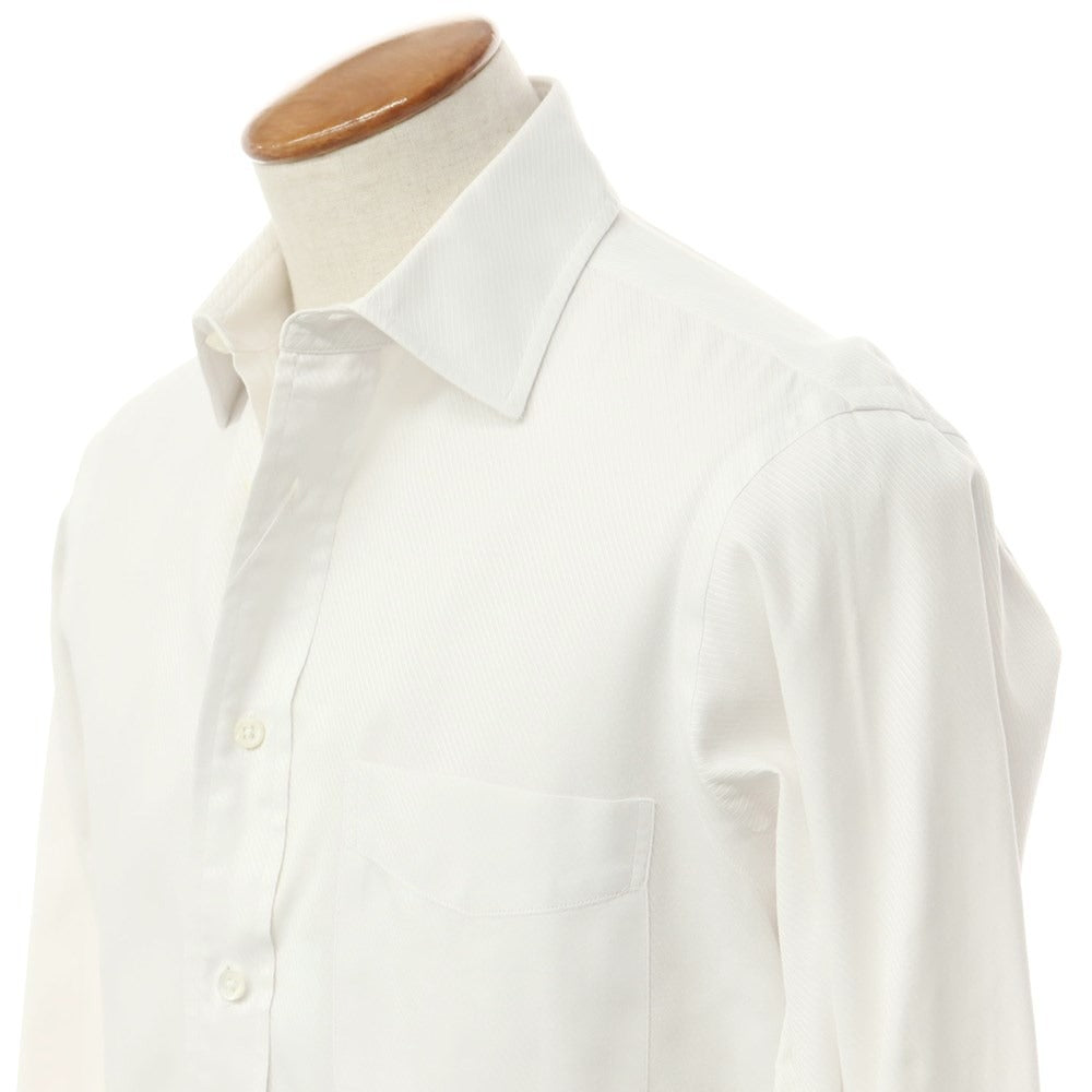 [Used] Makers Shirt Kamakura Cotton Semi-wide Collar Dress Shirt White [39] [Condition Rank C] [Men&