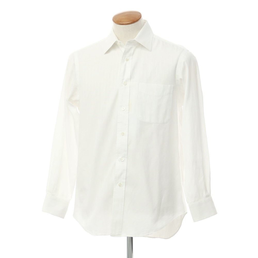 [Used] Makers Shirt Kamakura Cotton Semi-wide Collar Dress Shirt White [39] [Condition Rank C] [Men&