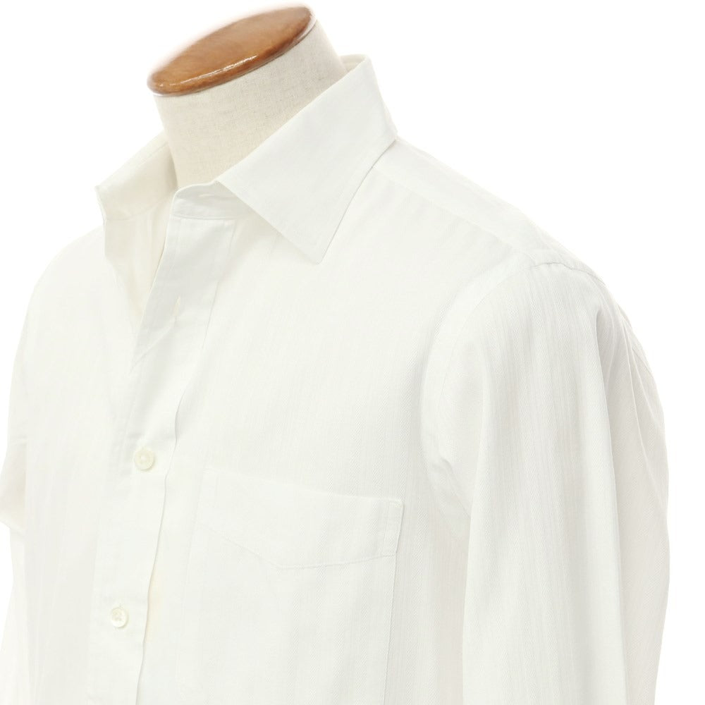 [Used] Makers Shirt Kamakura Cotton Semi-wide Collar Dress Shirt White [39] [Condition Rank C] [Men&