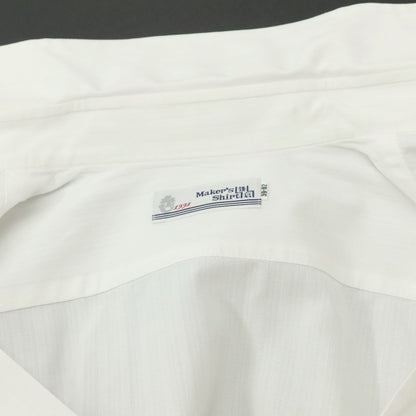 [Used] Makers Shirt Kamakura Cotton Semi-wide Collar Dress Shirt White [39] [Condition Rank C] [Men&