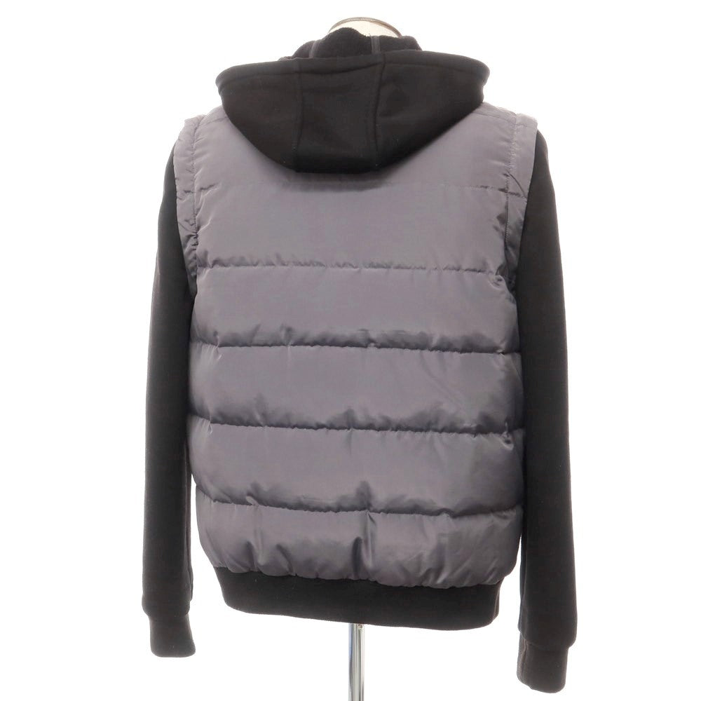 [Used] Roberto Cavalli polyester switch hooded down jacket gray x black [L] [Condition rank D] [Men&