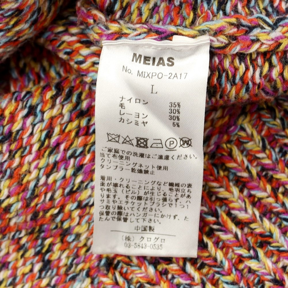 [Used] MEIAS Nylon Wool Rayon Half Zip Pullover Knit Multicolor [L] [Condition Rank B] ​​[Men&