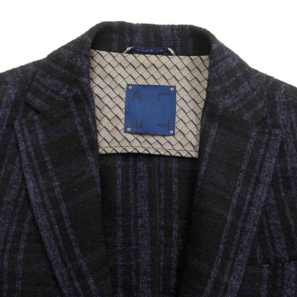 [Used] Altea Rayon Nylon Check Casual Jacket Navy [L] [Condition Rank C] [Men&