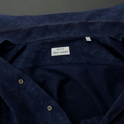 [Used] ORIAN Cotton Pique Casual Shirt Navy [39] [Condition Rank C] [Men&