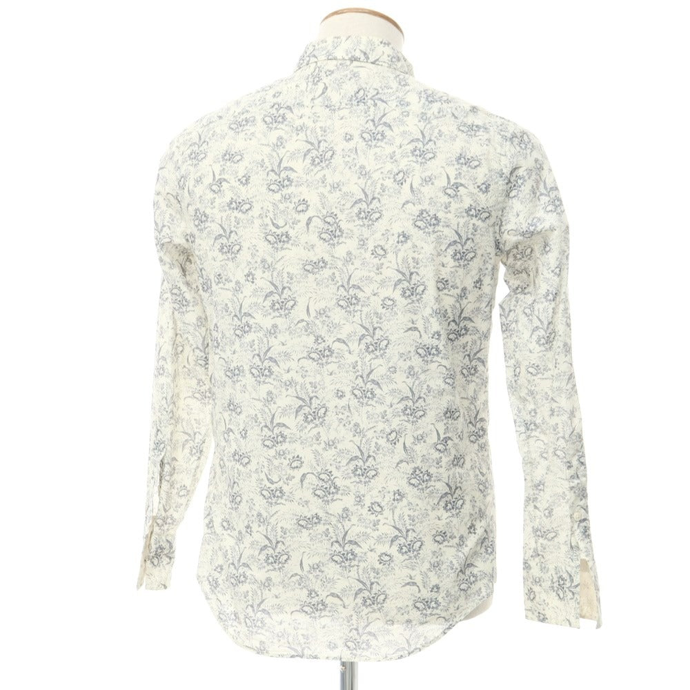 [Used] Paul Smith Collection, Cotton Botanical Pattern Casual Shirt, Light Cream x Grey, [M], [Condition Rank C], [Men&