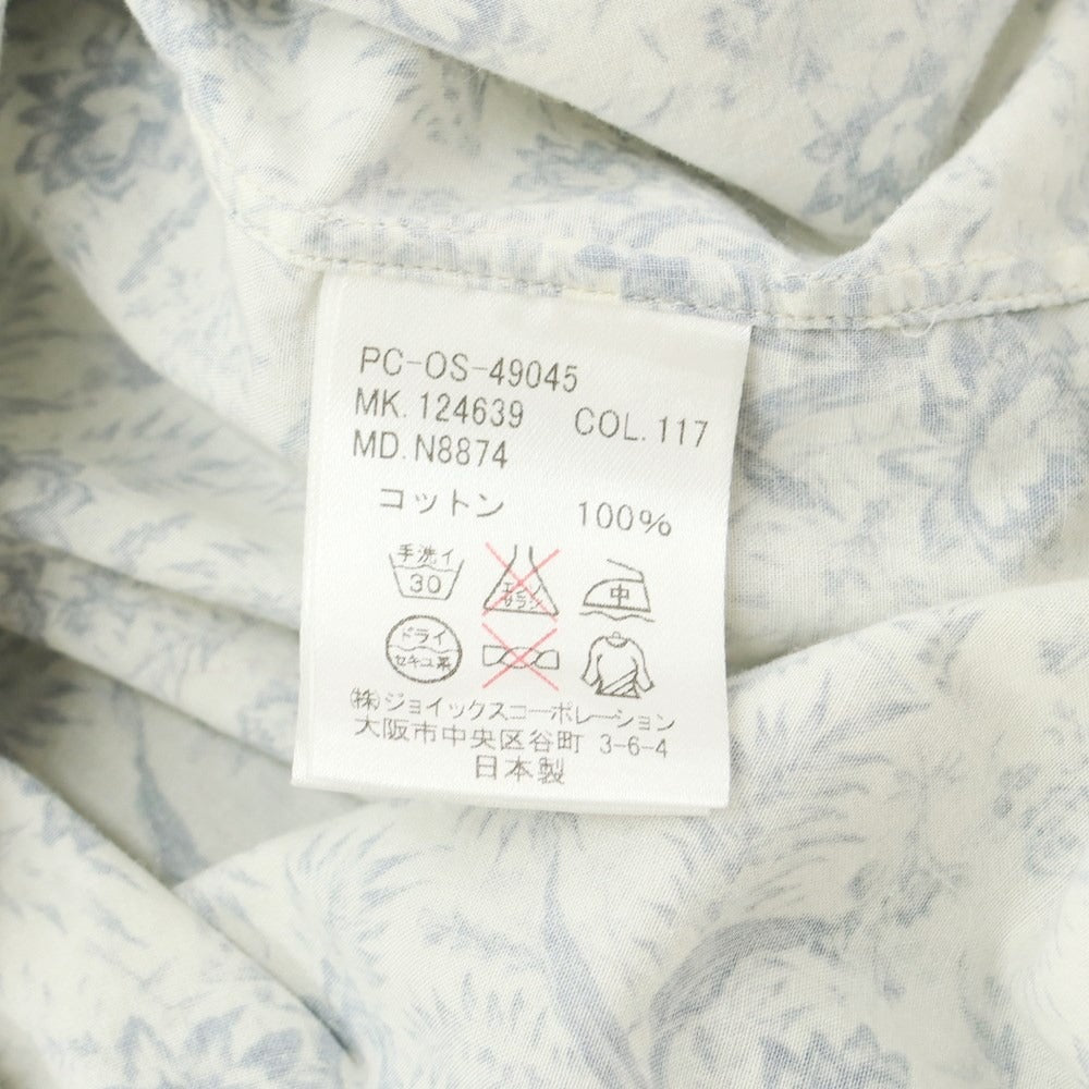 [Used] Paul Smith Collection, Cotton Botanical Pattern Casual Shirt, Light Cream x Grey, [M], [Condition Rank C], [Men&