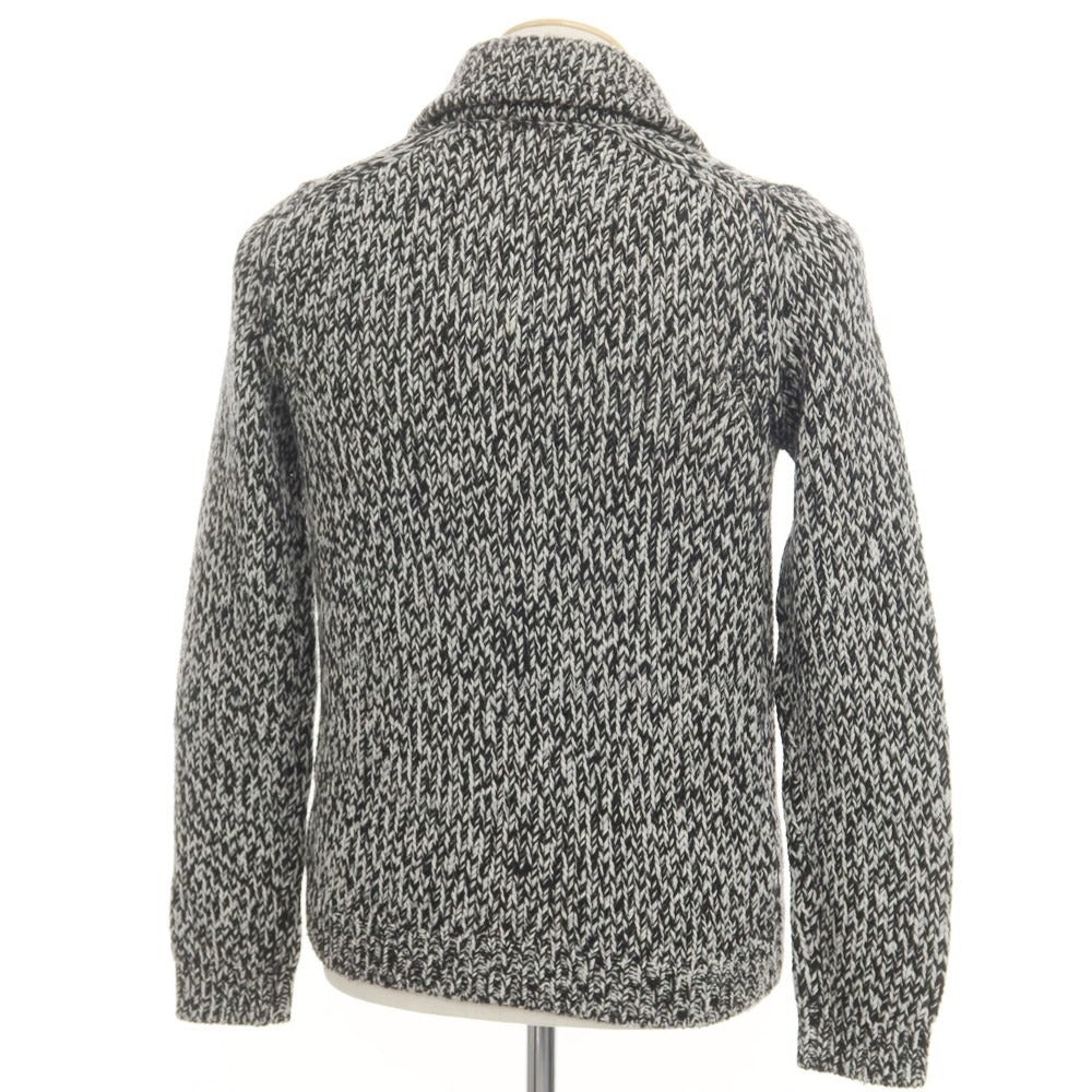 [Used] CRUCIANI Wool Shawl Collar Cardigan Black x White [46] [Condition Rank B] ​​[Men&