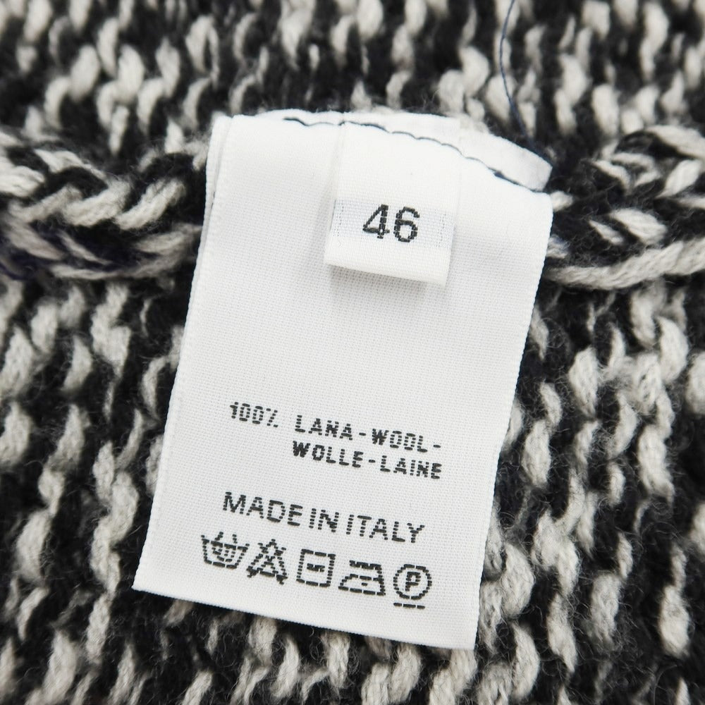 [Used] CRUCIANI Wool Shawl Collar Cardigan Black x White [46] [Condition Rank B] ​​[Men&