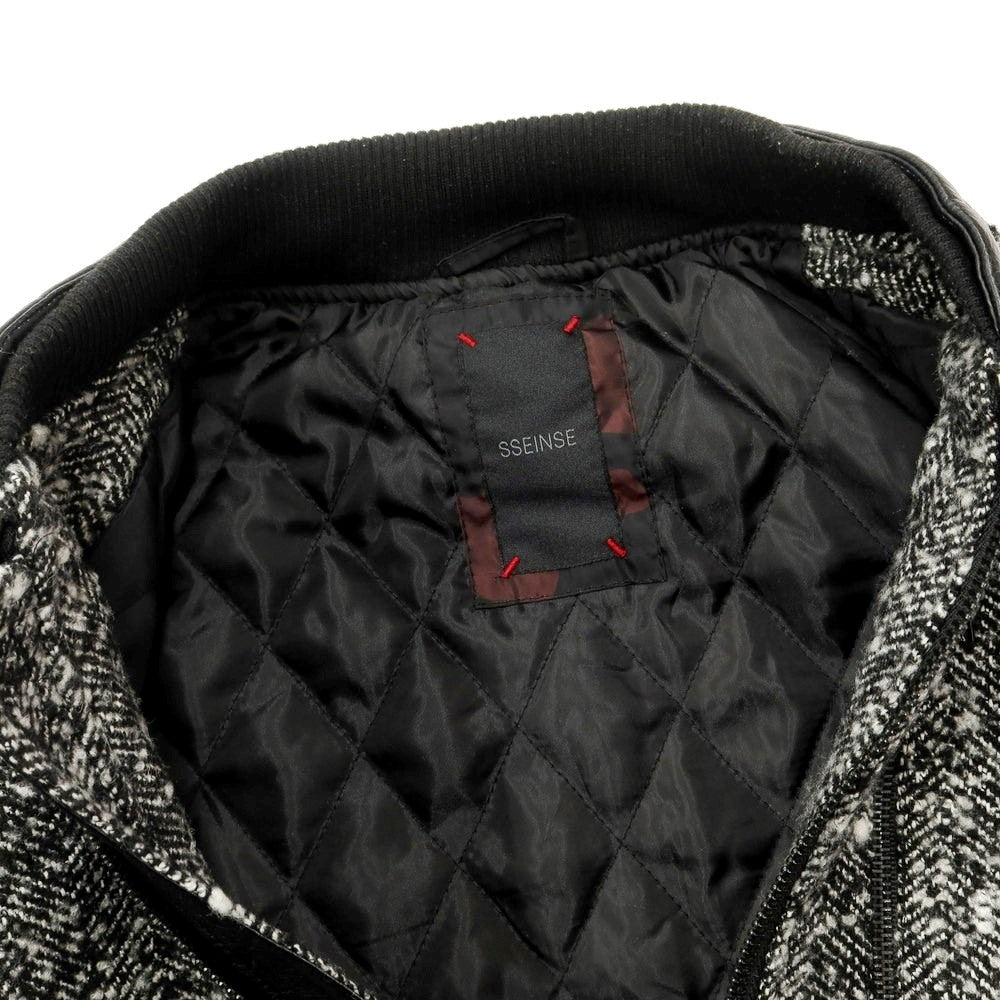 [Used] SSEINSE Tweed Padded Blouson Black x White [2 (M)] [Condition Rank C] [Men&