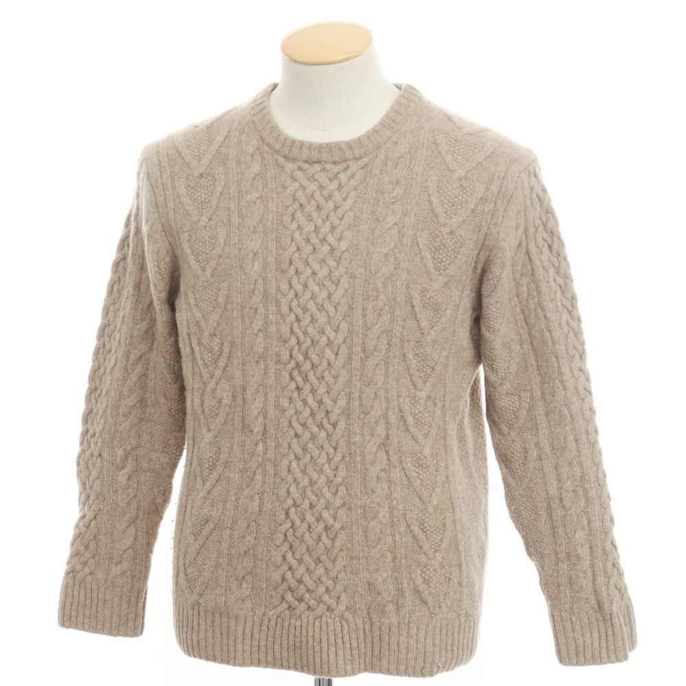 [Used] green label relaxing wool cable pullover knit beige [M] [Condition rank C] [Men&