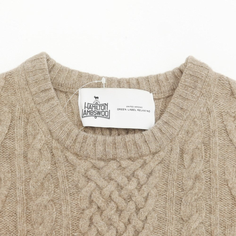 [Used] green label relaxing wool cable pullover knit beige [M] [Condition rank C] [Men&