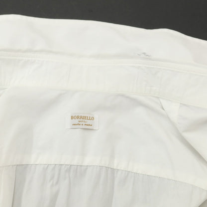 [Used] BORRIELLO Cotton Tab Collar Dress Shirt White [No description (S rank)] [Condition rank D] [Men&