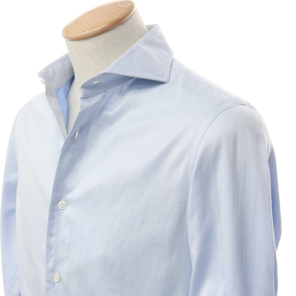 [Used] CAMICIANISTA Cotton Horizontal Collar Dress Shirt Light Blue [38] [Condition Rank C] [Men&