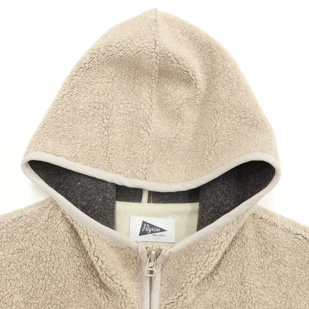 [Used] Pilgrim Surf+Supply Pile Wool Cotton Hooded Coat Beige [0/S] [Condition Rank B] ​​[Men&