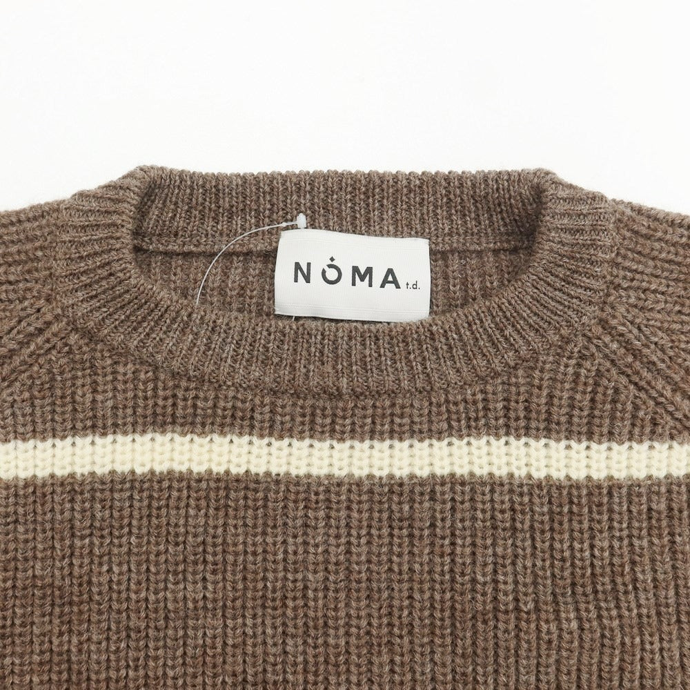 [Used] NOMA td Wool Crew Neck Pullover Knit Brown x Off White [3] [Condition Rank C] [Men&