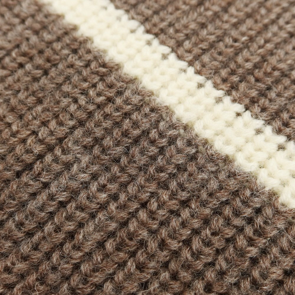 [Used] NOMA td Wool Crew Neck Pullover Knit Brown x Off White [3] [Condition Rank C] [Men&