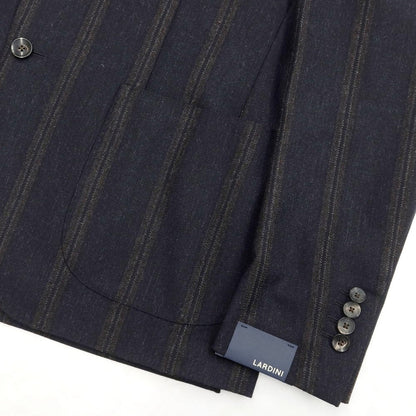 [Used] [Unused] LARDINI Wool Striped Jacket Dark Navy x Brown [46] [Condition Rank S] [Men&