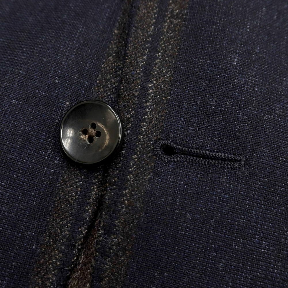 [Used] [Unused] LARDINI Wool Striped Jacket Dark Navy x Brown [46] [Condition Rank S] [Men&