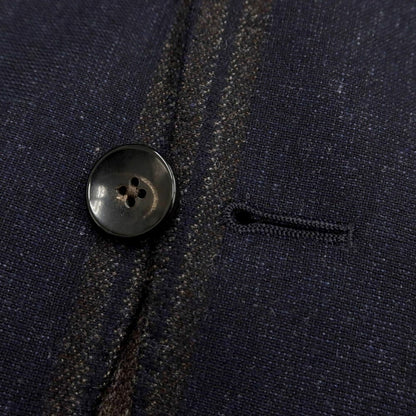 [Used] [Unused] LARDINI Wool Striped Jacket Dark Navy x Brown [46] [Condition Rank S] [Men&