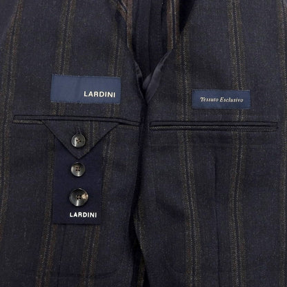 [Used] [Unused] LARDINI Wool Striped Jacket Dark Navy x Brown [46] [Condition Rank S] [Men&