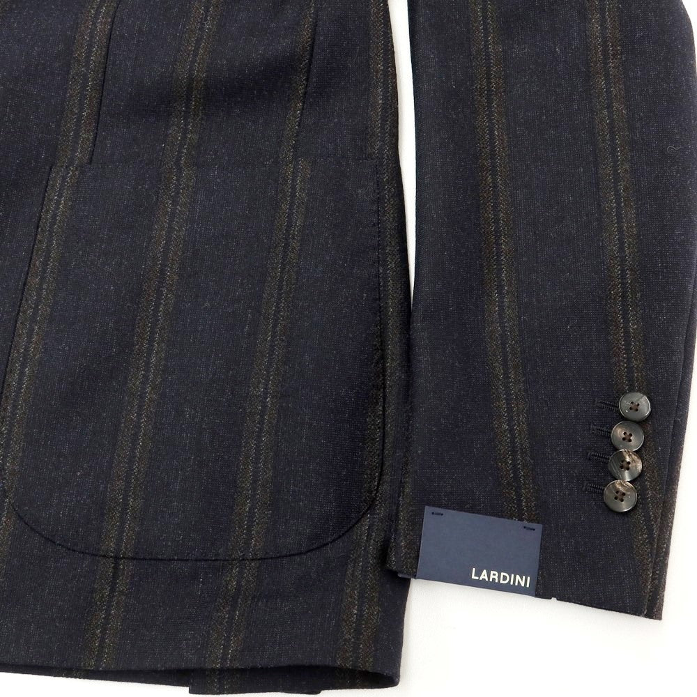 [Used] [Unused] LARDINI Wool Striped Jacket Dark Navy x Brown [50] [Condition Rank S] [Men&