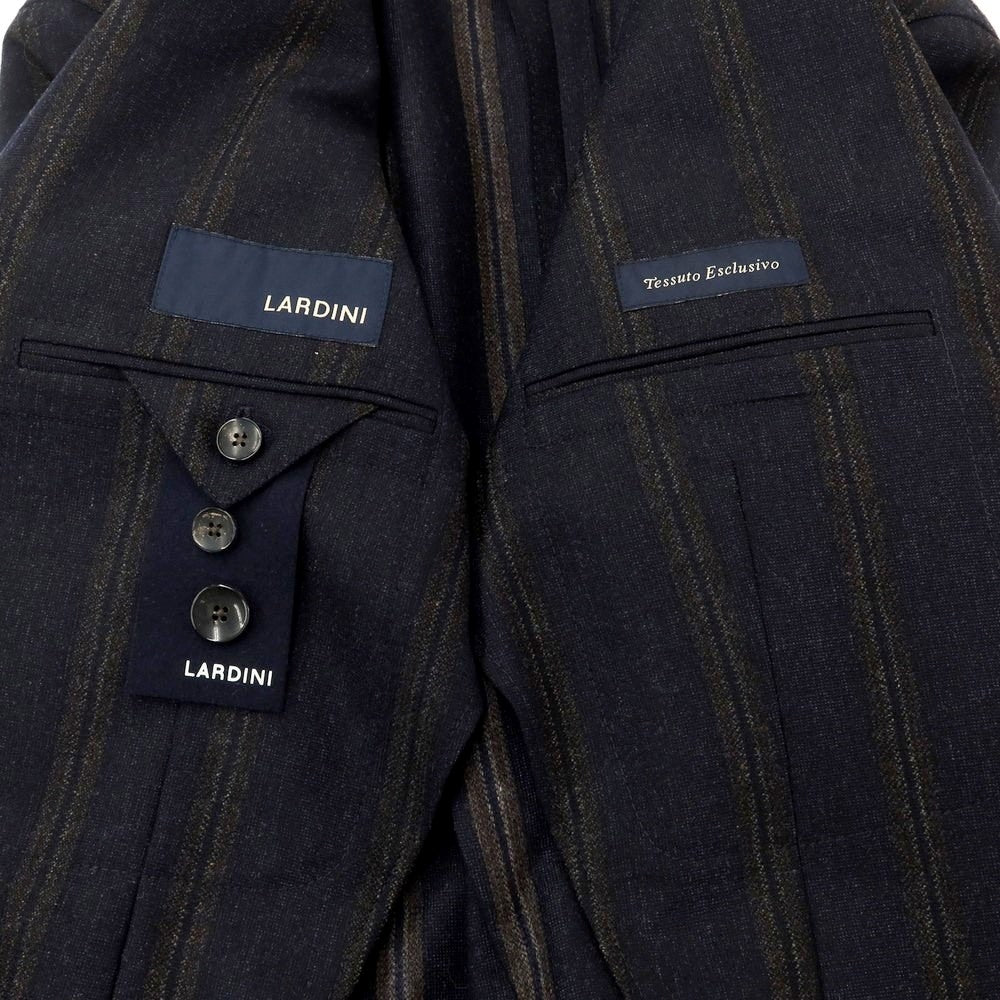 [Used] [Unused] LARDINI Wool Striped Jacket Dark Navy x Brown [50] [Condition Rank S] [Men&