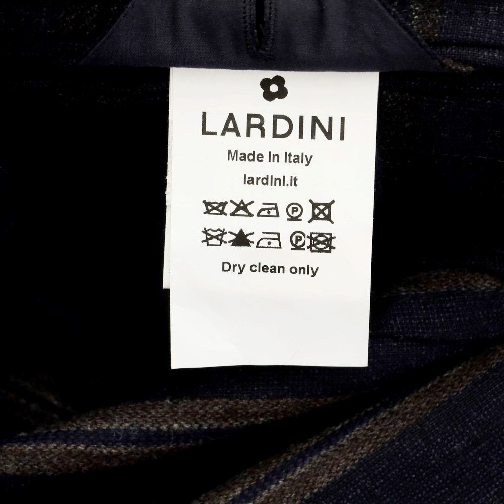 [Used] [Unused] LARDINI Wool Striped Jacket Dark Navy x Brown [50] [Condition Rank S] [Men&