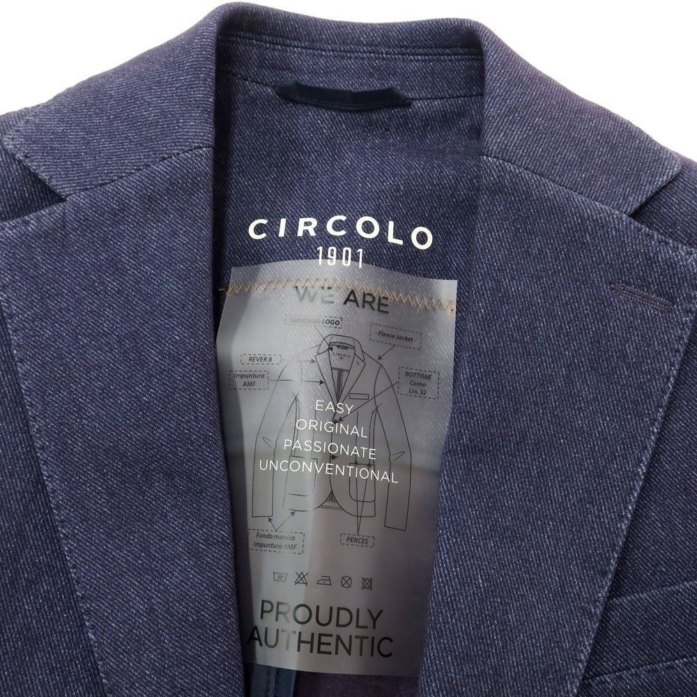 [Used] [Unused] CIRCOLO 1901 Cotton Jersey Casual Jacket Purple Navy [48] [Condition Rank S] [Men&